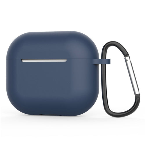 Techsuit - Silicone Case - for AirPods 4, Smooth Ultrathin Material - Navy Blue