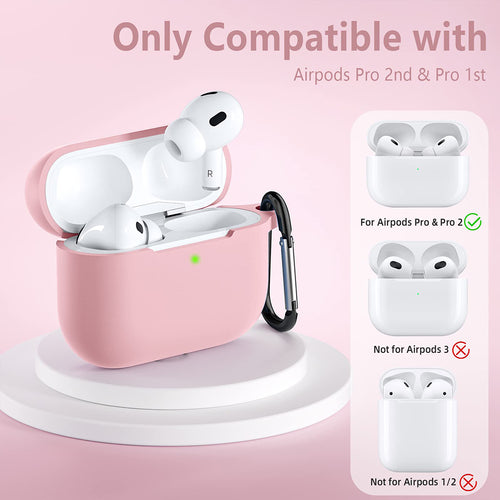 Techsuit - Silicone Case - for AirPods Pro 3, Smooth Ultrathin Material - Dark Pink
