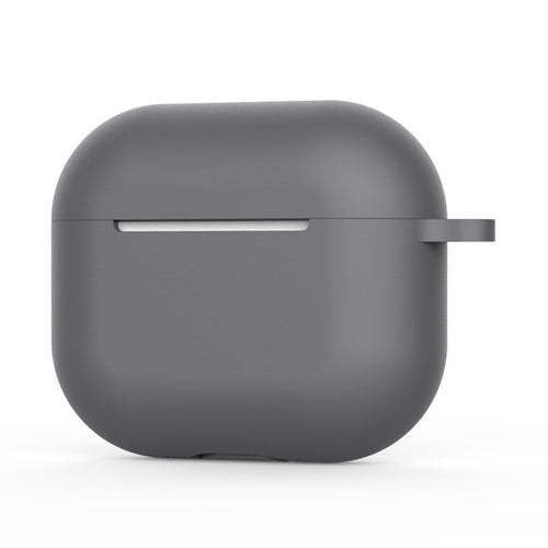 Techsuit - Silicone Case - for Samsung Galaxy Buds 3 / 3 Pro / 3 FE, Smooth Ultrathin Material - Gray