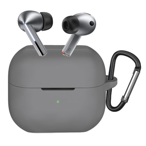 Techsuit - Silicone Case - for Samsung Galaxy Buds 3 / 3 Pro / 3 FE, Smooth Ultrathin Material - Gray