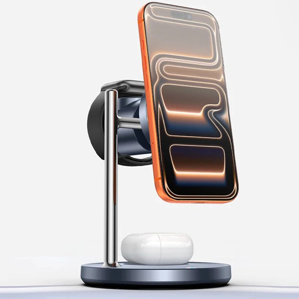 Yesido - Wireless Charging Station 3in1 (DS40) - for Phone, Earphone, Watch with Touch Switch, Fan, Qi2.2, 25W, Type-C C