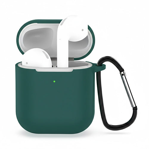 Techsuit - Silicone Case - for AirPods 1 / AirPods 2, Smooth Ultrathin Material - Dark Green