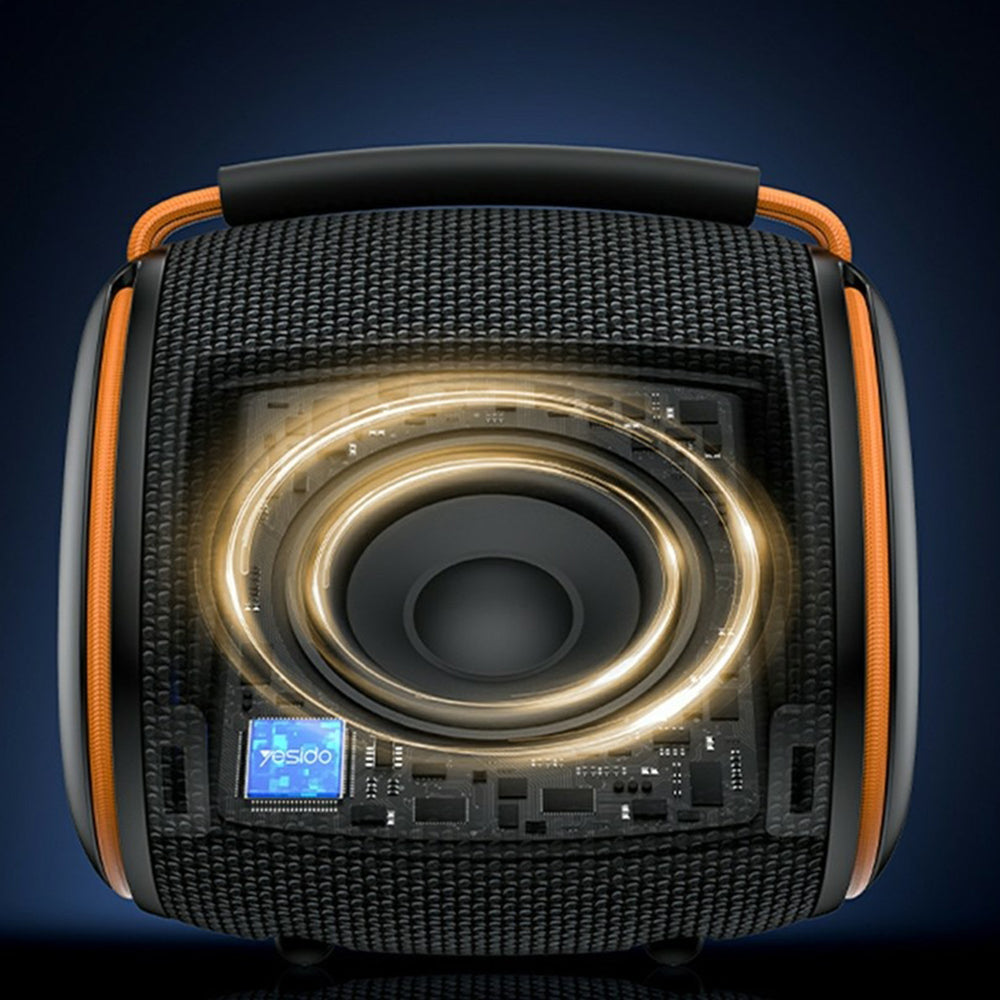 Yesido - Wireless Speaker (YSW40) - Bluetooth 5.3, Type-C, TF Card, USB, 1200mAh, 8W - Black