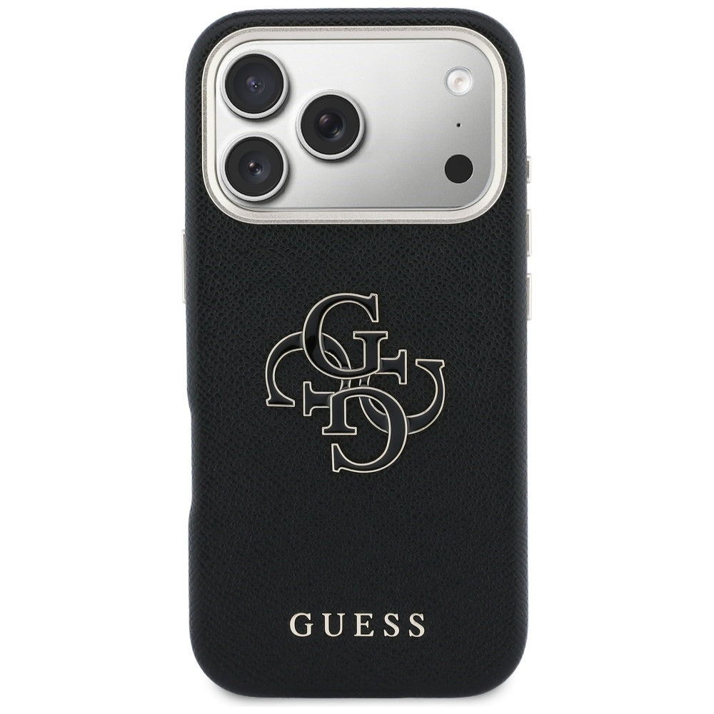 Husa pentru iPhone 17 Pro - Guess Hardcase Resin Logo (GUHCP17L5PS4RGGK) - Black