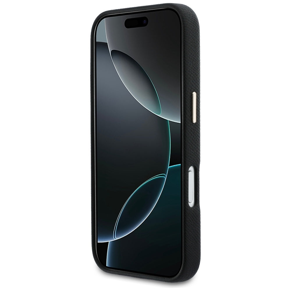 Husa pentru iPhone 17 Pro - Guess Hardcase Resin Logo (GUHCP17L5PS4RGGK) - Black