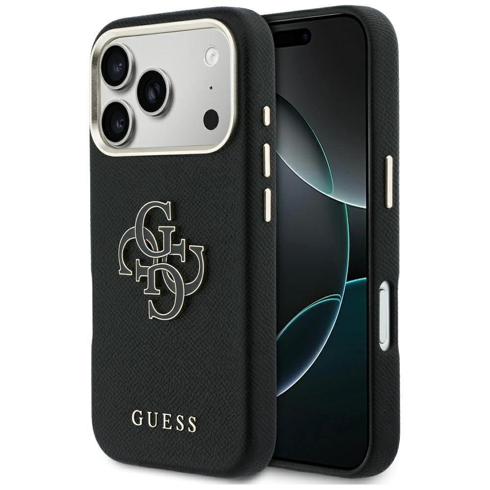 Husa pentru iPhone 17 Pro Max - Guess Hardcase Resin Logo (GUHCP17X5PS4RGGK) - Black