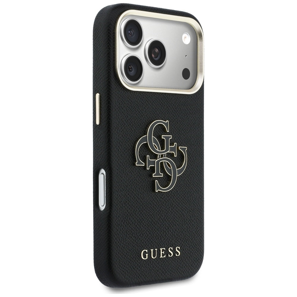 Husa pentru iPhone 17 Pro Max - Guess Hardcase Resin Logo (GUHCP17X5PS4RGGK) - Black