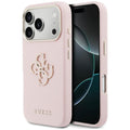 Husa de protectie Guess Hardcase Resin Logo compatibil cu iPhone 17 Pro, Roz