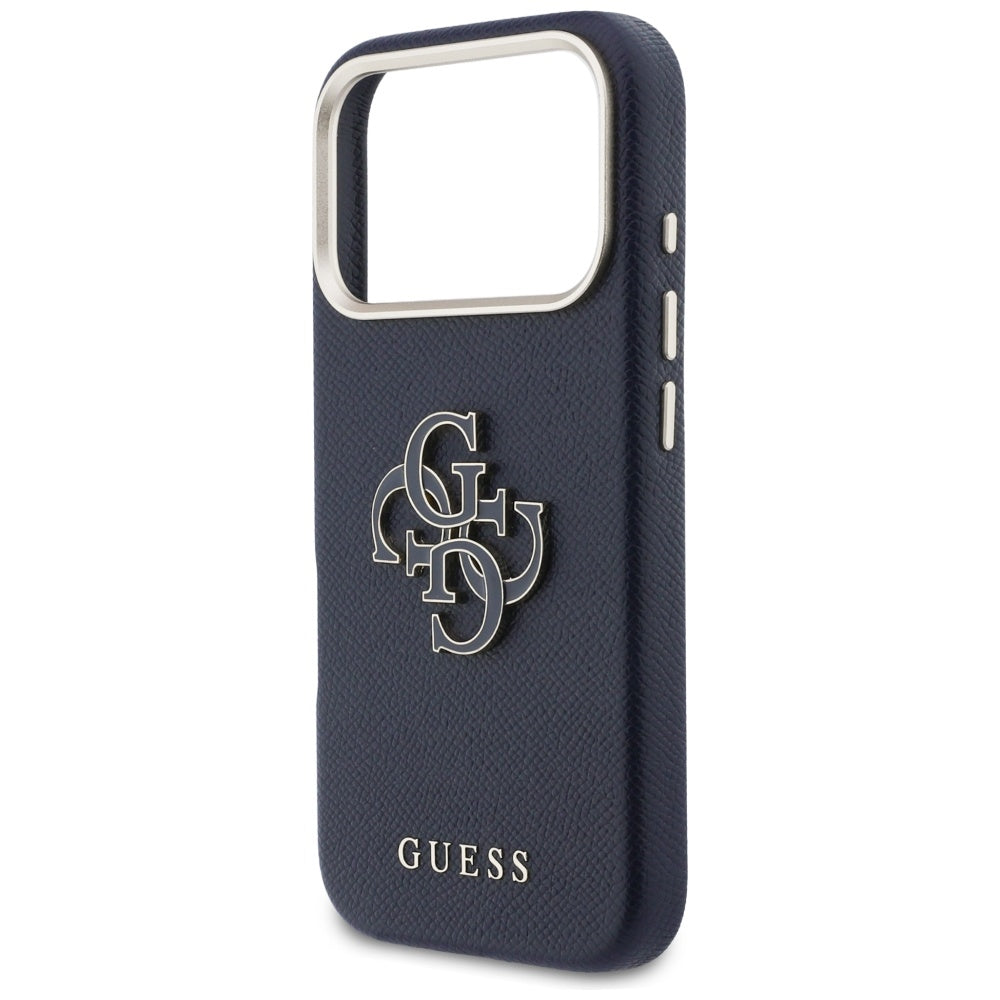 Guess Husa de protectie Guess Hardcase Resin Logo (GUHCP17L5PS4RGGB) compatibil cu iPhone 17 Pro, Albastru – imagine 2