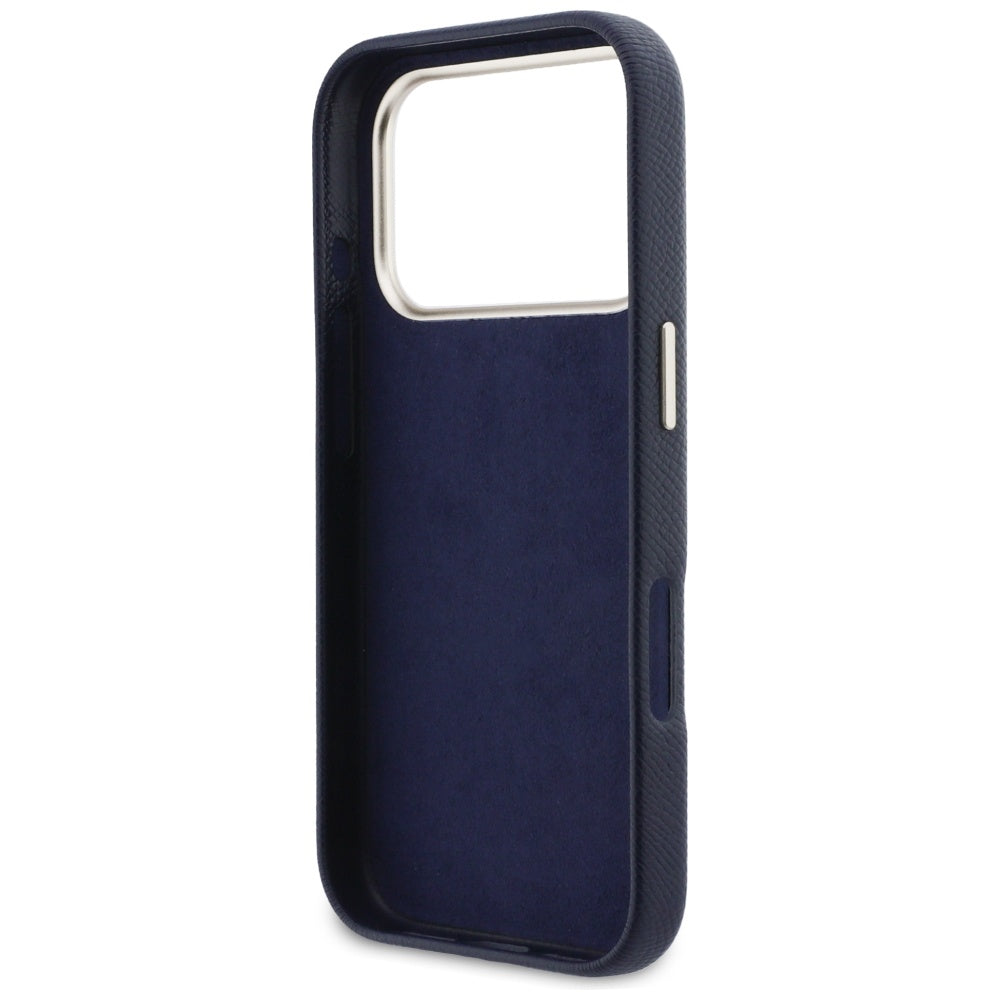 Guess Husa de protectie Guess Hardcase Resin Logo (GUHCP17L5PS4RGGB) compatibil cu iPhone 17 Pro, Albastru – imagine 5