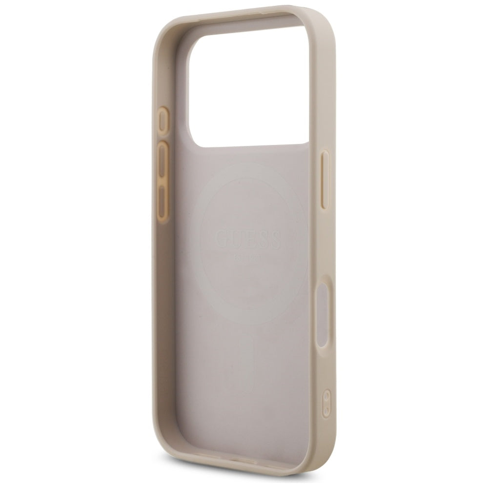 Husa pentru iPhone 17 Pro - Guess Hardcase 4G with Strap Triangle Logo MagSafe (GUHMP17LP4TSDPPSP) - Pink