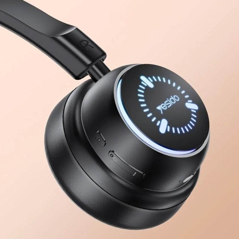 Yesido - Wireless Headphones (EP15) - for Kids, with Bluetooth, 40mm Speakers, 300mAh - Black