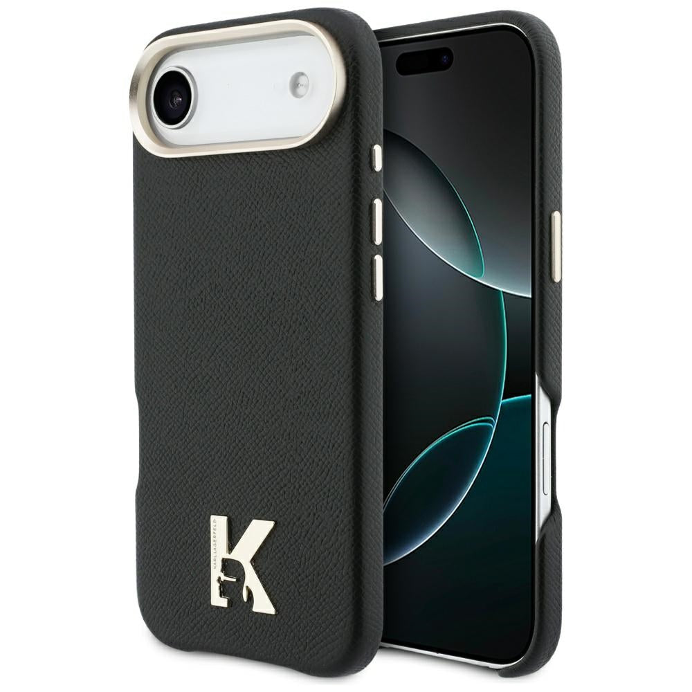 Karl Lagerfeld - Hardcase Leather Khead Logo MgSafe (KLHMP17M5PGFKHGK) - iPhone 17 Air - Black