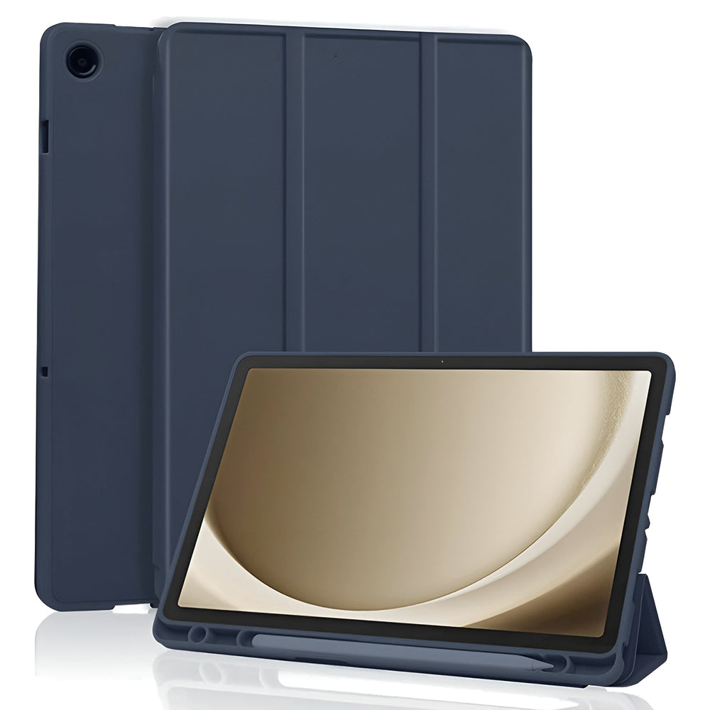 Techsuit - Flex Trifold (with Pencil Holder) - Samsung Galaxy Tab A11 Plus / A9 Plus - Dark Blue