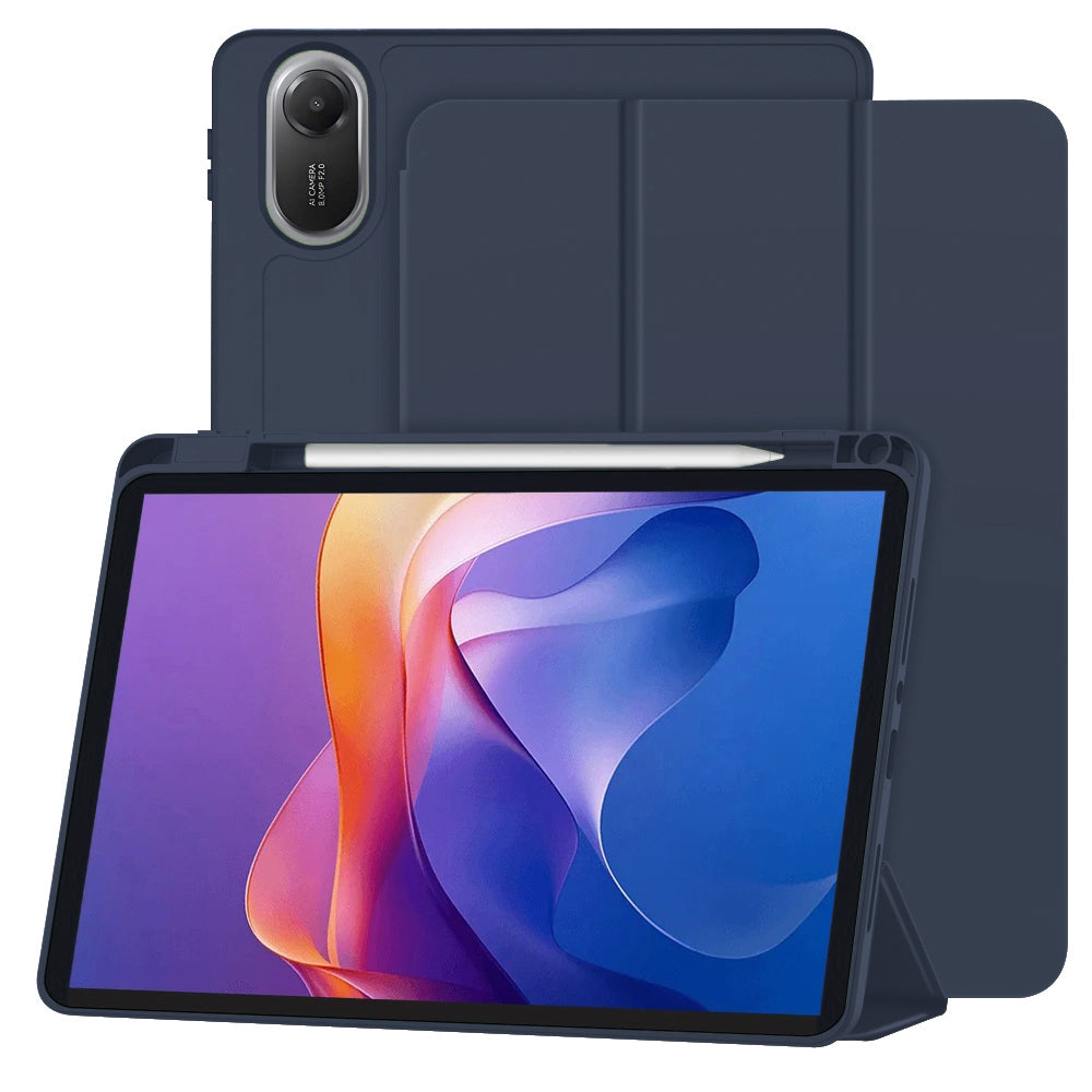 Techsuit - Flex Trifold (with Pencil Holder) - Xiaomi Redmi Pad 2 - Dark Blue