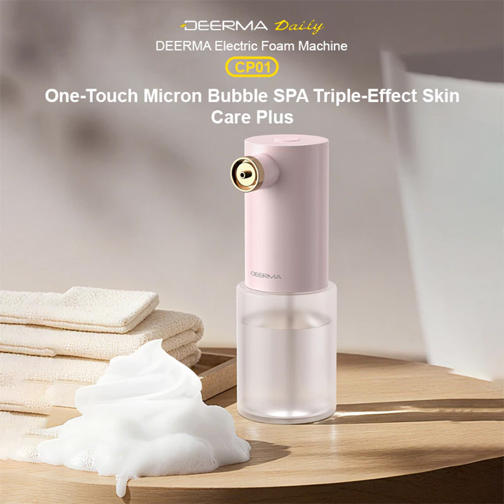 Deerma - Electric Dispenser (CP01) - Foam Machine, for Skincare, 1200mAh, 5W, 300ml, IPX6, USB Type-C - Pink
