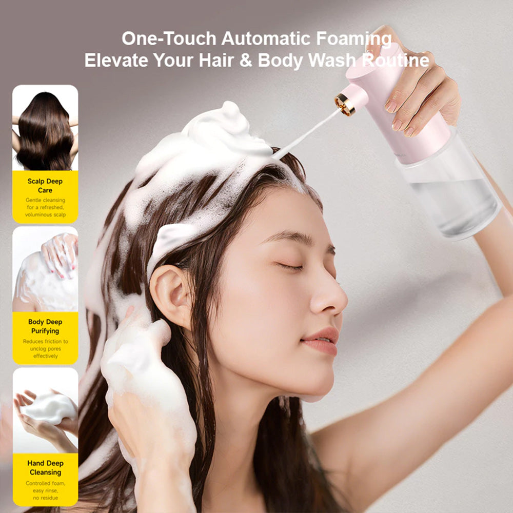 Deerma - Electric Dispenser (CP01) - Foam Machine, for Skincare, 1200mAh, 5W, 300ml, IPX6, USB Type-C - Pink