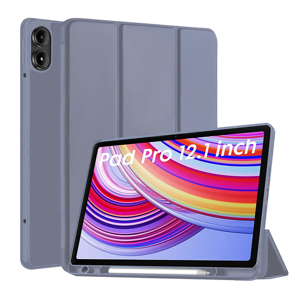 Techsuit - Flex Trifold (with Pencil Holder) - Xiaomi Redmi Pad Pro / Redmi Pad Pro 5G / Poco Pad - Purple