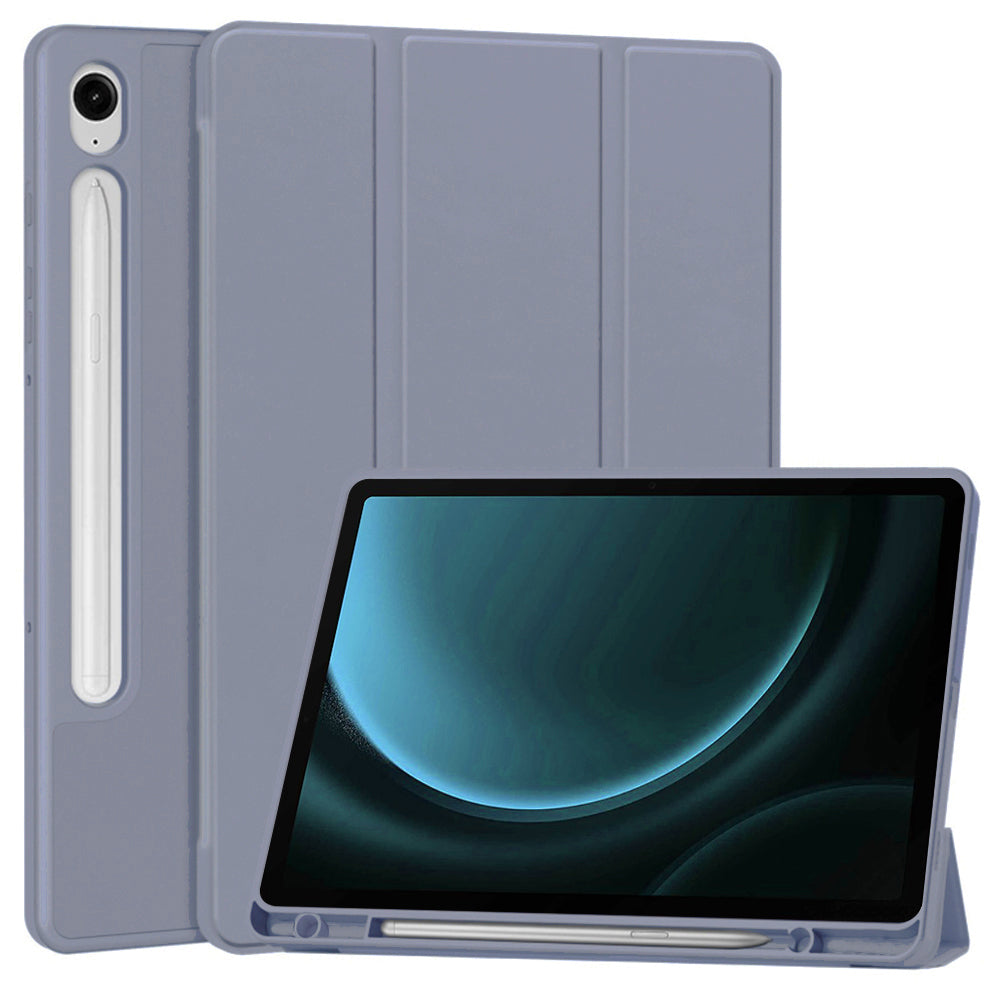 Techsuit - Flex Trifold (with Pencil Holder) - Samsung Galaxy Tab S9 / S9 FE / S10 FE - Purple