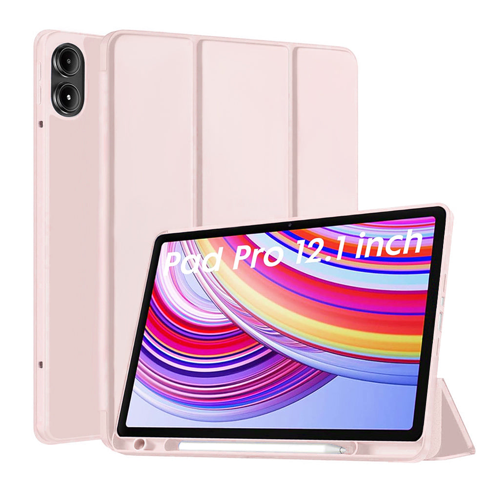 Techsuit - Flex Trifold (with Pencil Holder) - Xiaomi Redmi Pad Pro / Redmi Pad Pro 5G / Poco Pad - Pink