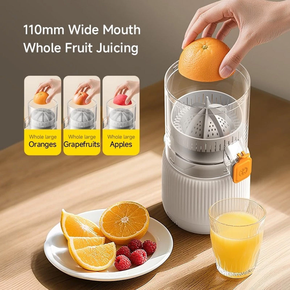 Deerma - Electric Citrus Juicer (LC01) - Cordless, Portable, Automatic Pulp Separation System, 1500mAh, 45W, BPA-Free - 