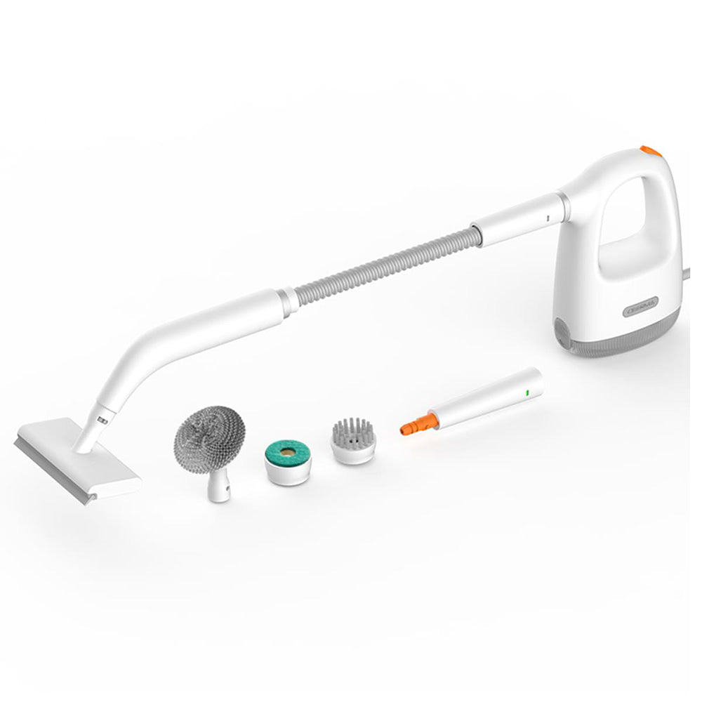 Deerma - Handheld Steam Cleaner (ZQ01) - Eliminates Bacteria 99,99%, 1300W, 100°, 36g/min Steam Flow, Brush Attachments 