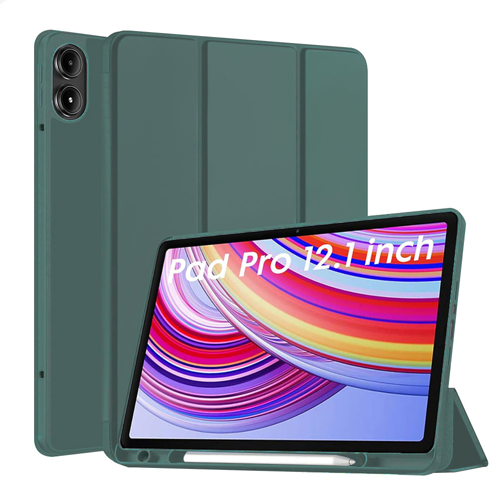 Techsuit - Flex Trifold (with Pencil Holder) - Xiaomi Redmi Pad Pro / Redmi Pad Pro 5G / Poco Pad - Green