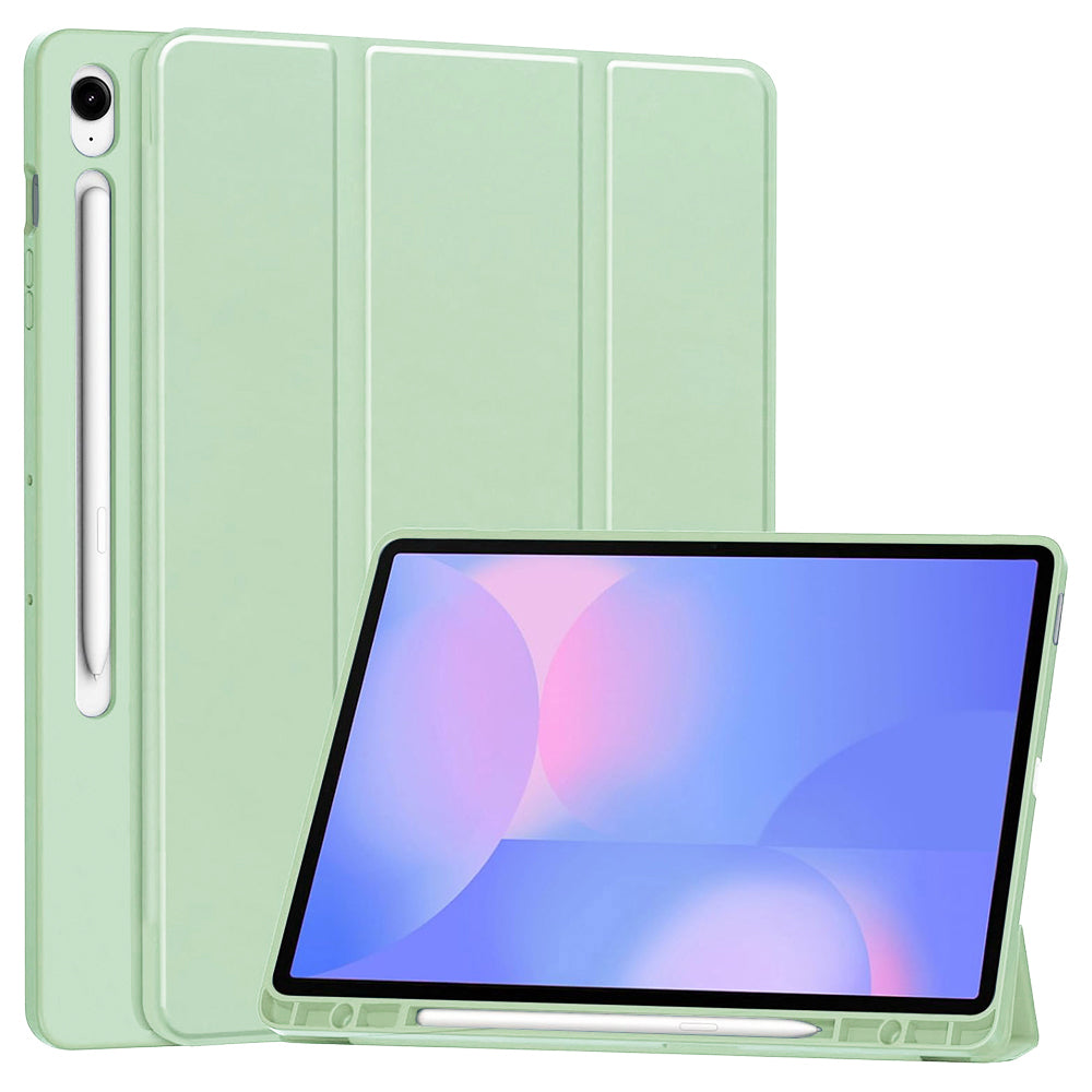 Techsuit - Flex Trifold (with Pencil Holder) - Samsung Galaxy Tab S10 FE Plus - Matcha Green