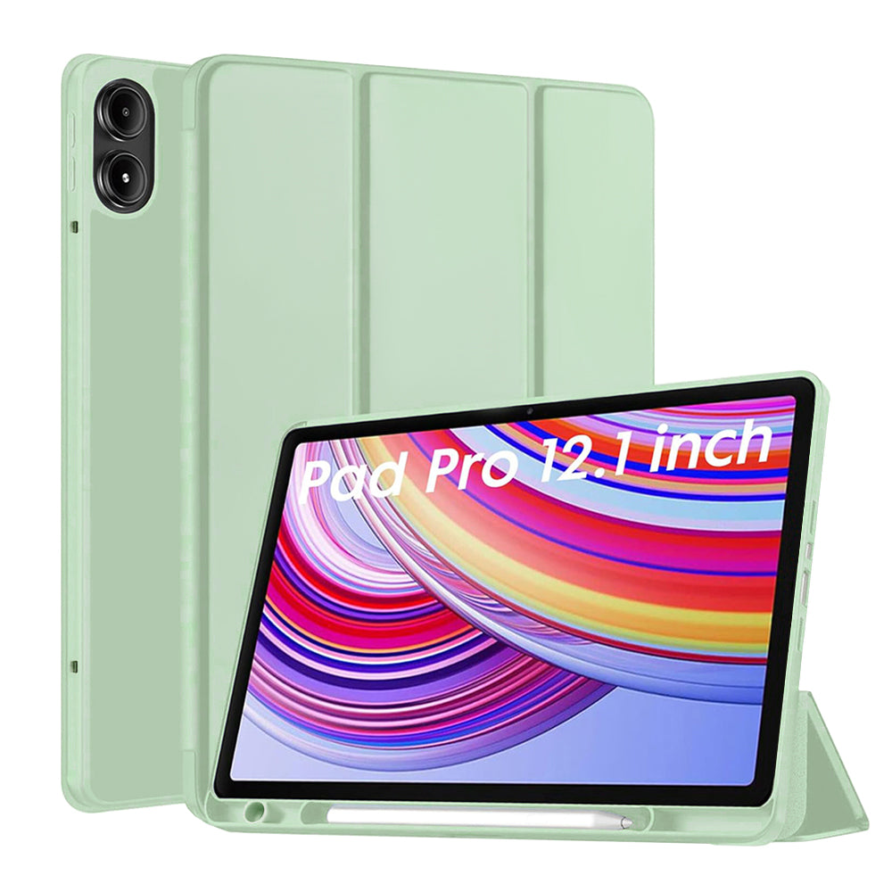 Techsuit - Flex Trifold (with Pencil Holder) - Xiaomi Redmi Pad Pro / Redmi Pad Pro 5G / Poco Pad - Matcha Green