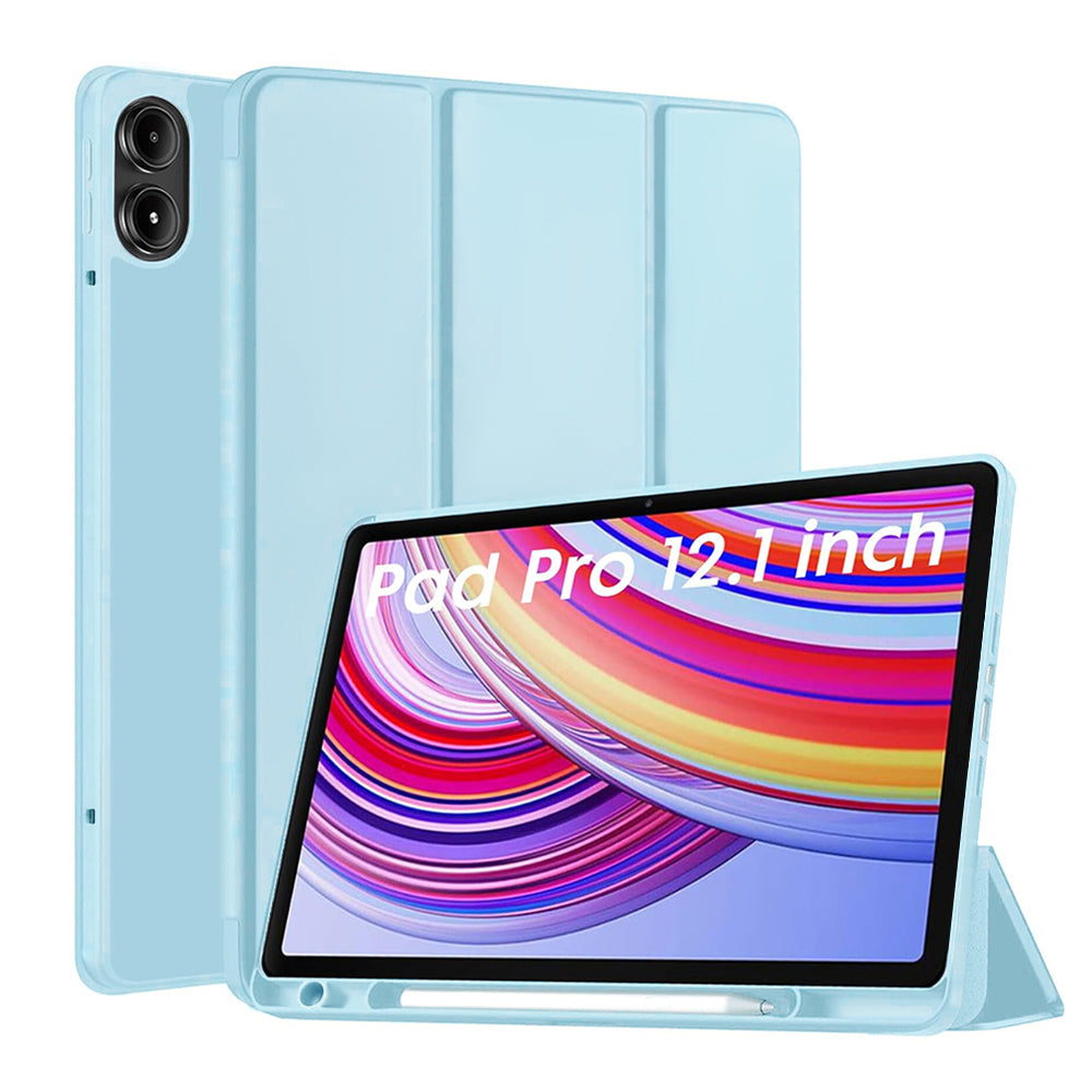 Techsuit - Flex Trifold (with Pencil Holder) - Xiaomi Redmi Pad Pro / Redmi Pad Pro 5G / Poco Pad - Sky Blue