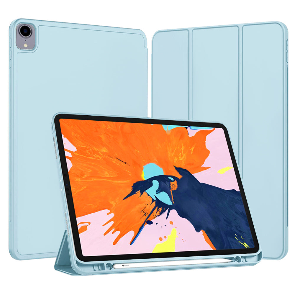 Techsuit - Flex Trifold (with Pencil Holder) - iPad Pro 12.9 (2018/2020/2021/2022) - Sky Blue