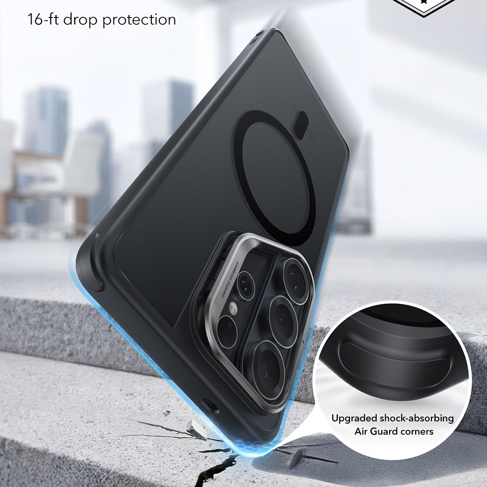 ESR - Classic Hybrid HaloLock Kickstand - Samsung Galaxy S26 Ultra - Frosted Black