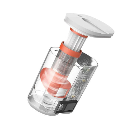 Deerma Cordless Vacuum Cleaner (CM980W), 13000Pa, 450W, 0.6L, HEPA Filter, UV-C Lamp, 60C High Temp 4D Bed Heating, Alb 
