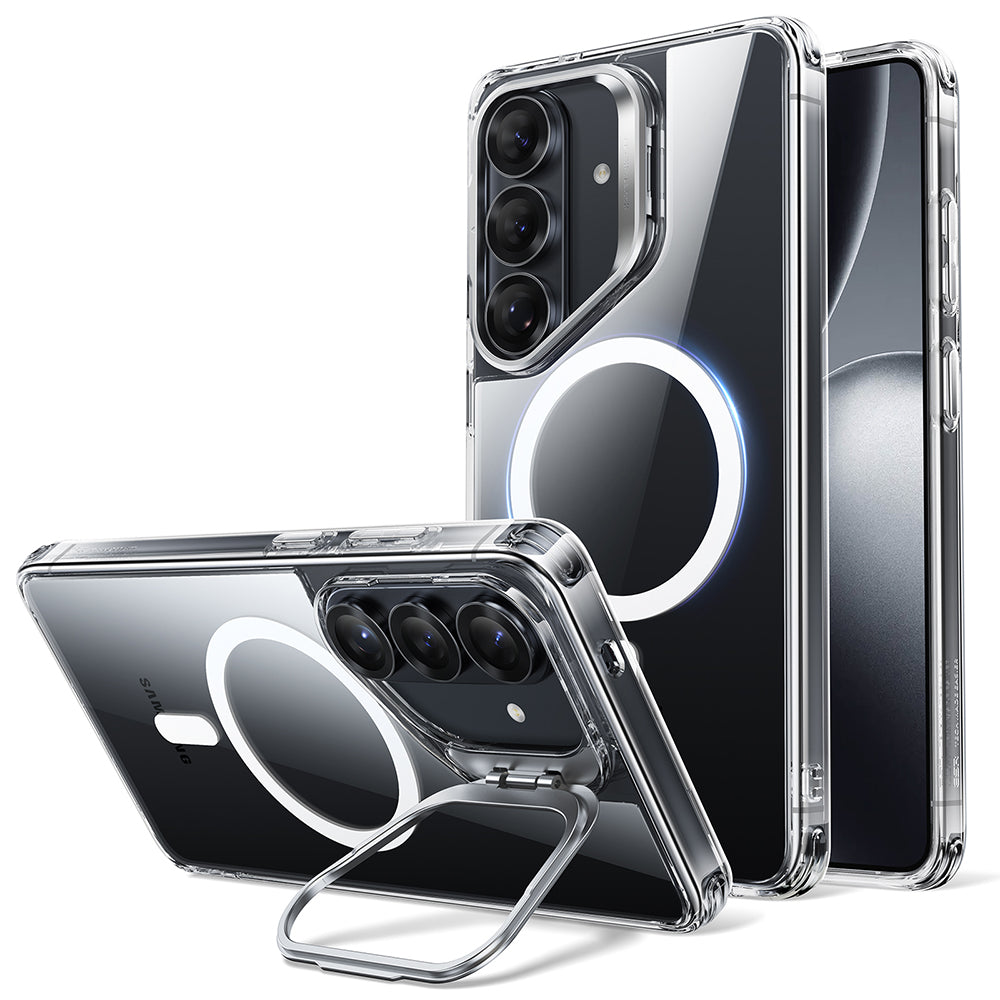 ESR - Classic Hybrid HaloLock Kickstand - Samsung Galaxy S26 - Clear