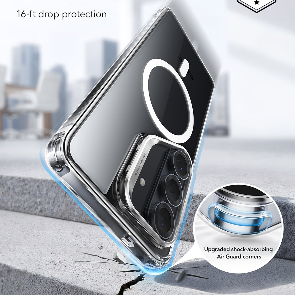 ESR - Classic Hybrid HaloLock Kickstand - Samsung Galaxy S26 - Clear