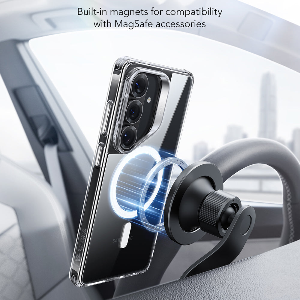ESR - Classic Hybrid HaloLock Kickstand - Samsung Galaxy S26 - Clear