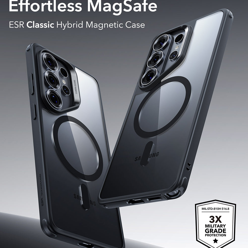 ESR - Classic Hybrid HaloLock - Samsung Galaxy S26 Ultra - Clear Black