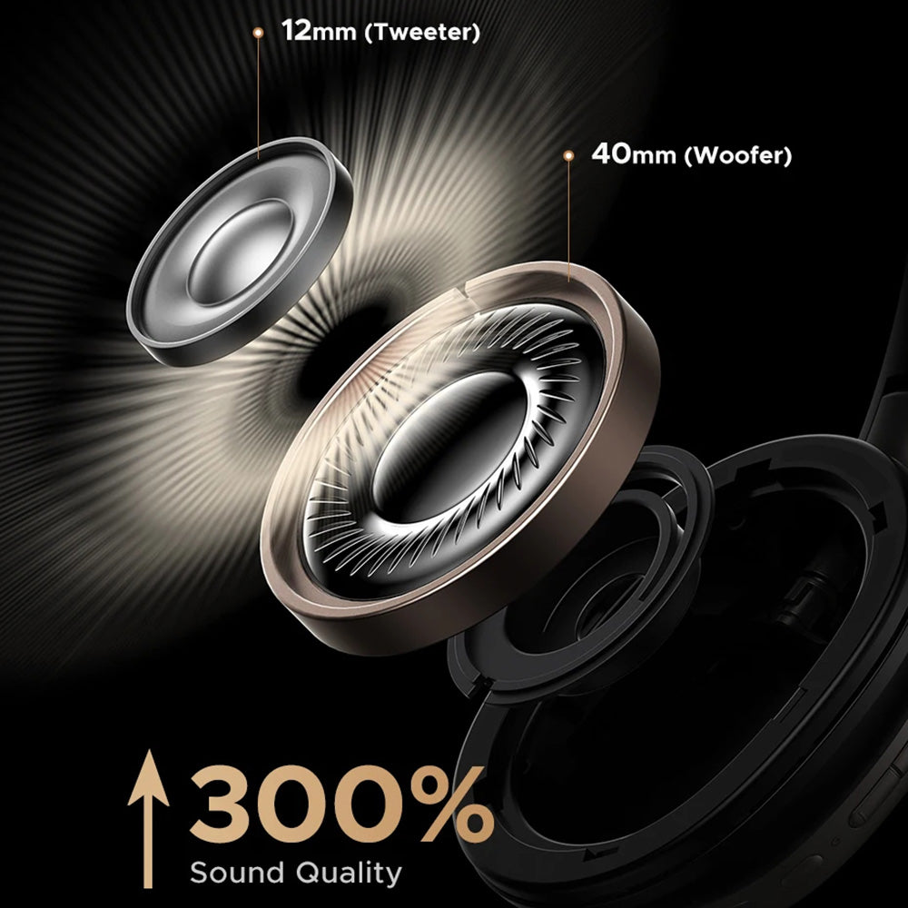 Ugreen - Wireless Headphones Studio Pro HP206 (55687) - Bluetooth 6.0, with Microphone, Hi-Res, ANC, Custom EQ, LDAC - B