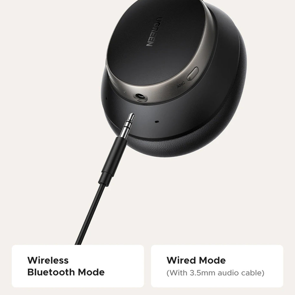 Ugreen - Wireless Headphones Studio Pro HP206 (55687) - Bluetooth 6.0, with Microphone, Hi-Res, ANC, Custom EQ, LDAC - B