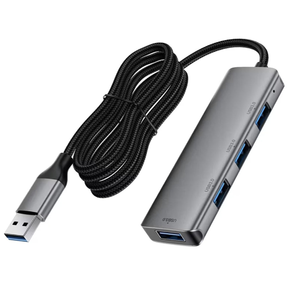 Acefast Hub/Dock Acefast Hub 4 in 1 (J17), 4 x USB3.0, 5Gbps, Plug & Play, Aluminum Alloy, 5V/3A, USB Cable, 1m, Metal G