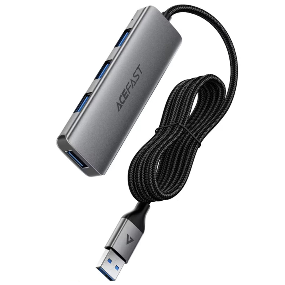 Acefast Hub/Dock Acefast Hub 4 in 1 (J17), 4 x USB3.0, 5Gbps, Plug & Play, Aluminum Alloy, 5V/3A, USB Cable, 1m, Metal G