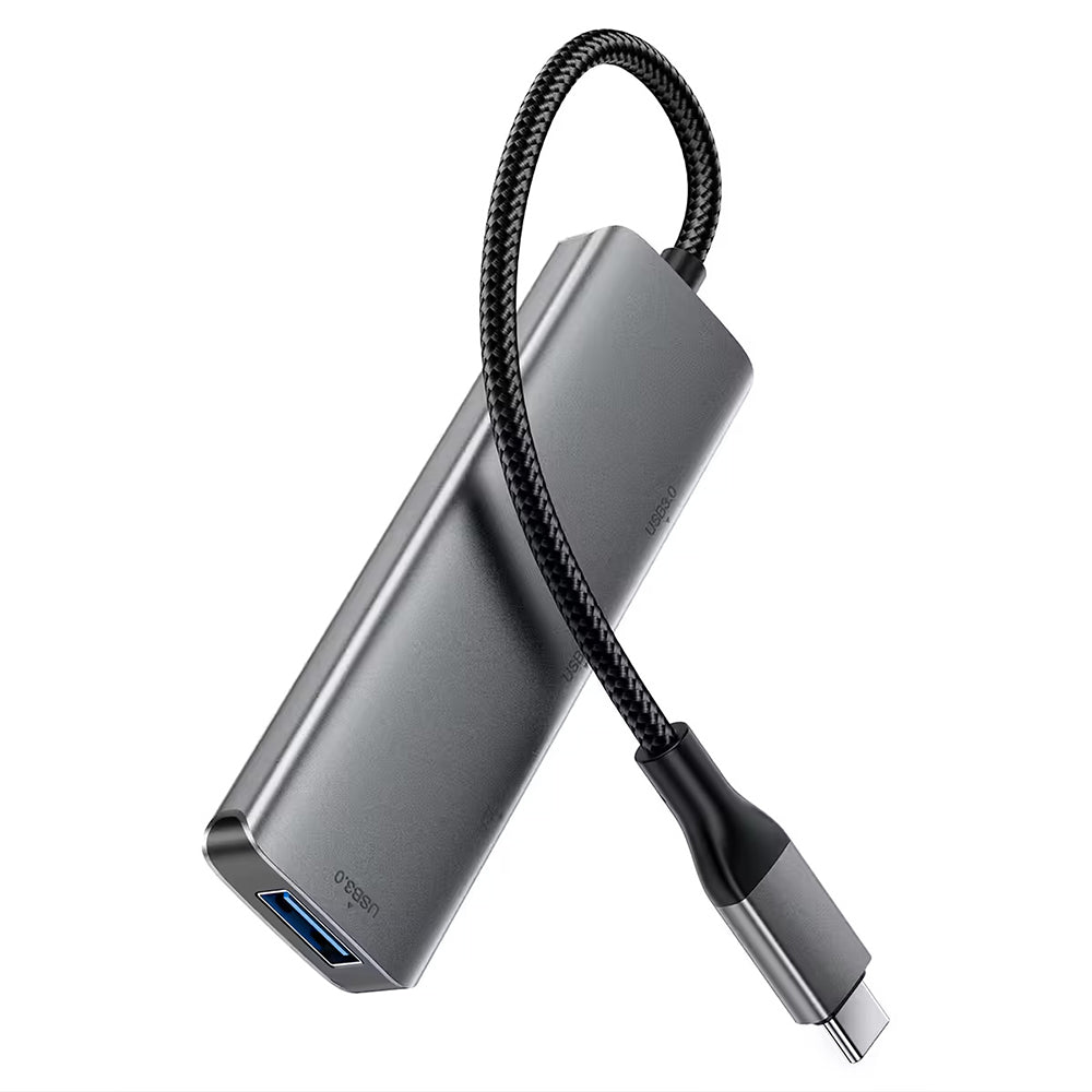 Acefast Hub/Dock Acefast Hub 4 in 1 (J15), Type-C to 4x USB3.0, 5Gbps, Plug&Play, Aluminum Alloy, Nylon Braided Cable, M
