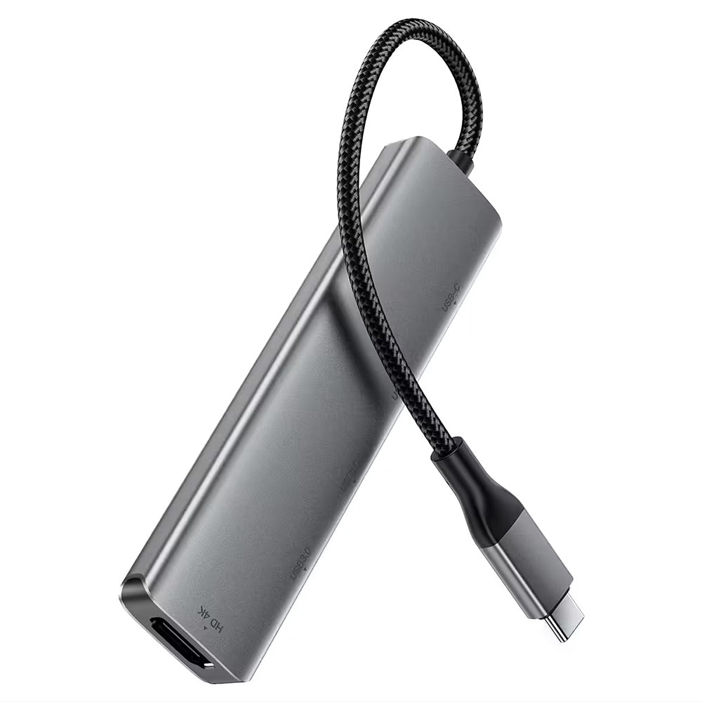 Acefast Hub/Dock Acefast Docking Station 5 in 1 (J16), USB-C to 3x USB3.0, USB-C PD 90W, HDMI 4K@60Hz, Plug&Play, Metal 