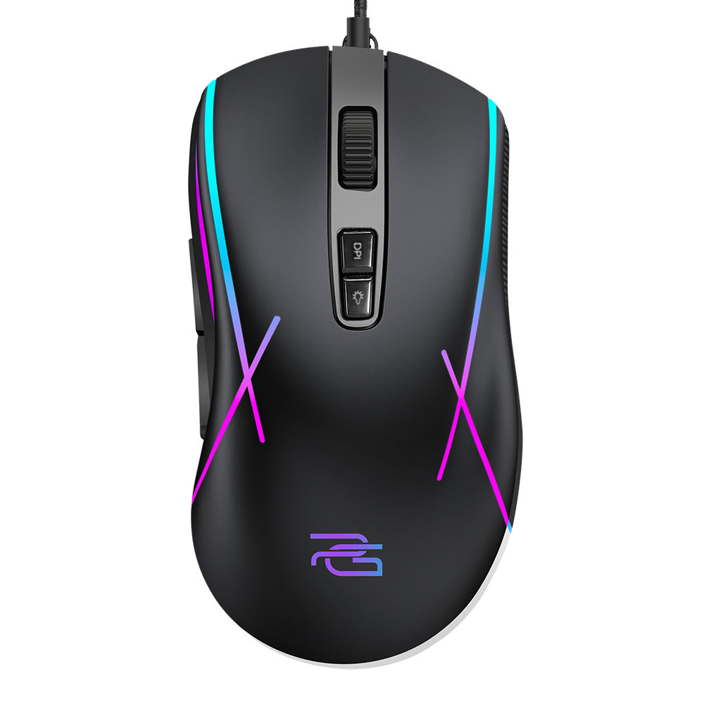Proove - Wired Mouse Defiant (CMDE00000102) - for Gaming, USB, LED, 7 Buttons, 7200DPI, Windows, MacOS, Linux, 1.5m - Bl