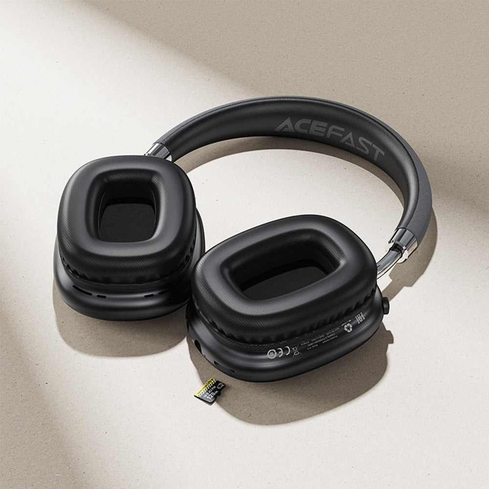 Acefast Casti Acefast Wireless Headset (H13), 40mm Hi-Fi Drivers, BT 6.0, Game Mode, Bass Boost, TF Card, HD Mic, Negru 
