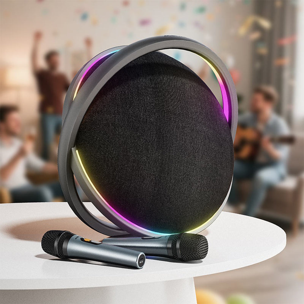 Acefast Casti Acefast Portable Wireless Speaker (K5 Max), with Dual Wireless Mics, 350W Peak, TWS Stereo, DSP, RGB Light