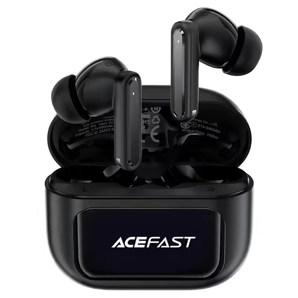 Acefast Casti Acefast (W6), ANC, AI ENC, Smart Display, Gaming Mode, BT5.4, Negru – imagine 3