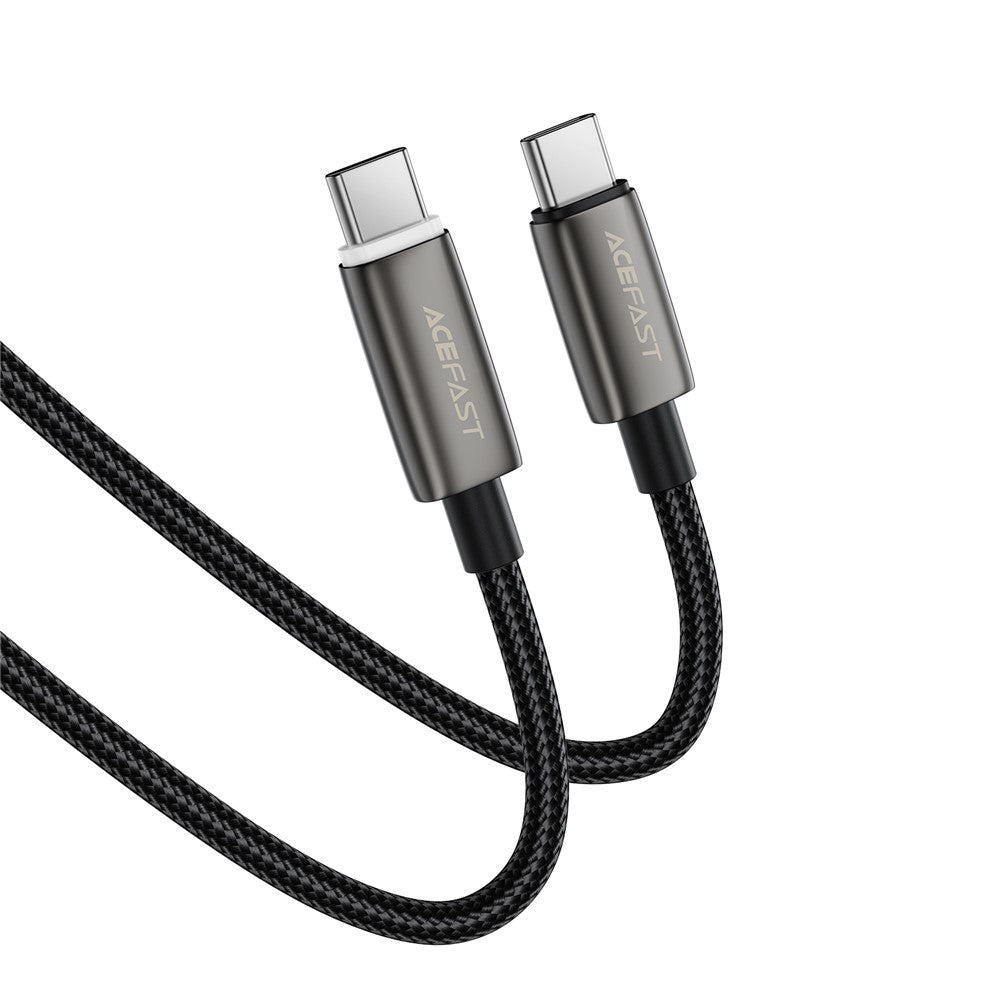 Acefast Cablu Acefast (C23-03), USB-C to USB-C, Smart Power-Off, 60W Fast Charge, Braided cable, 1.2m, Negru – imagine 2