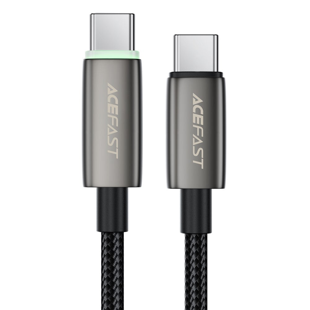 Acefast Cablu Acefast (C23-03), USB-C to USB-C, Smart Power-Off, 60W Fast Charge, Braided cable, 1.2m, Negru – imagine 3