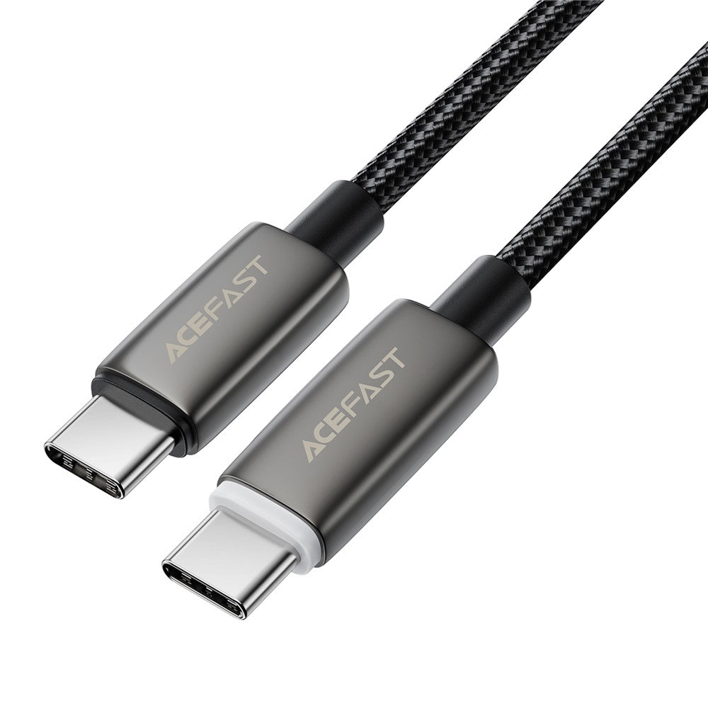 Acefast Cablu Acefast (C23-03), USB-C to USB-C, Smart Power-Off, 60W Fast Charge, Braided cable, 1.2m, Negru